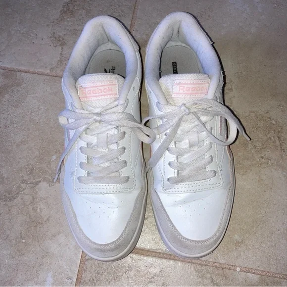 Reebok White and Pink Athletic Shoes - Picture 3 of 6